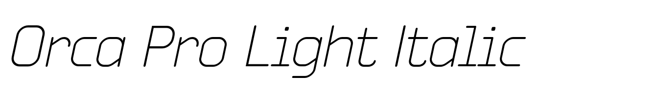 Orca Pro Light Italic